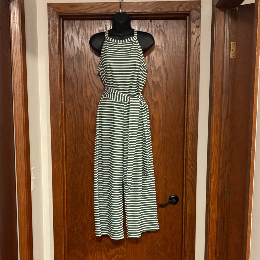 Striped Halter Jumpsuit